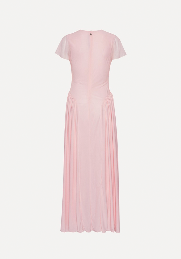 Robe Maxi V Neck Rose Pale - Rotate