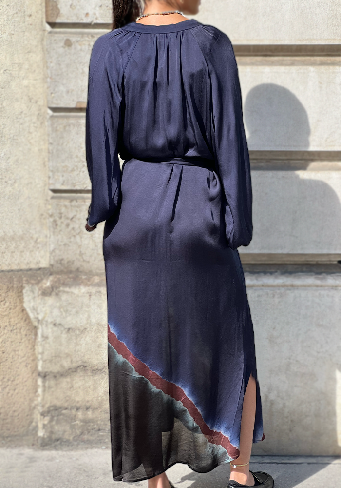 Robe Nicole Diagonal Stripe Night - Nous Antwerp