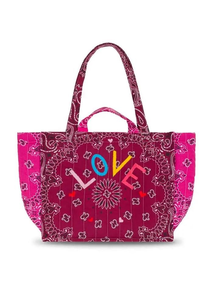 Sac Moyen Cabas Love Bordeaux Fushia - Call It By Your Name