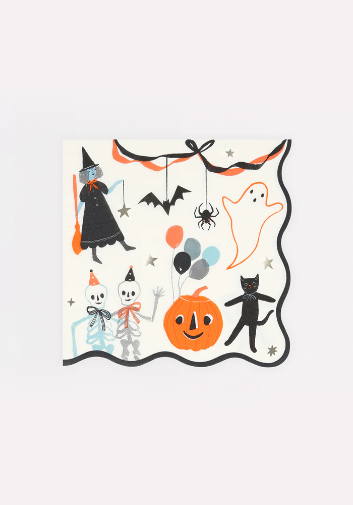 Lot De 16 Serviettes Halloween