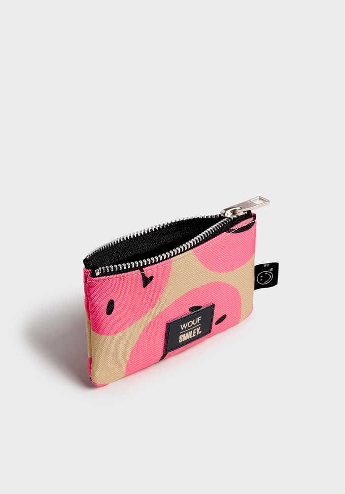 Porte Monnaie Small Pouch Smiley Pink - Wouf