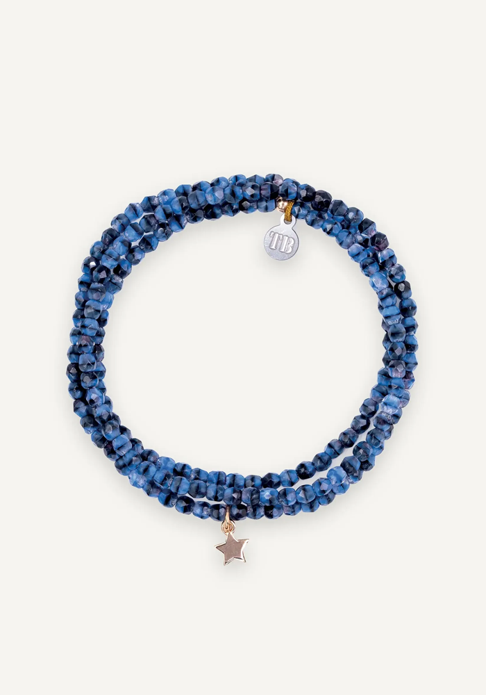 Bracelet 3 Tours Ou Collier Star Gold Denim - Têtes Blondes