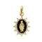 Colgante Petite Madonna Supreme de oro amarillo, diamantes y resina negra