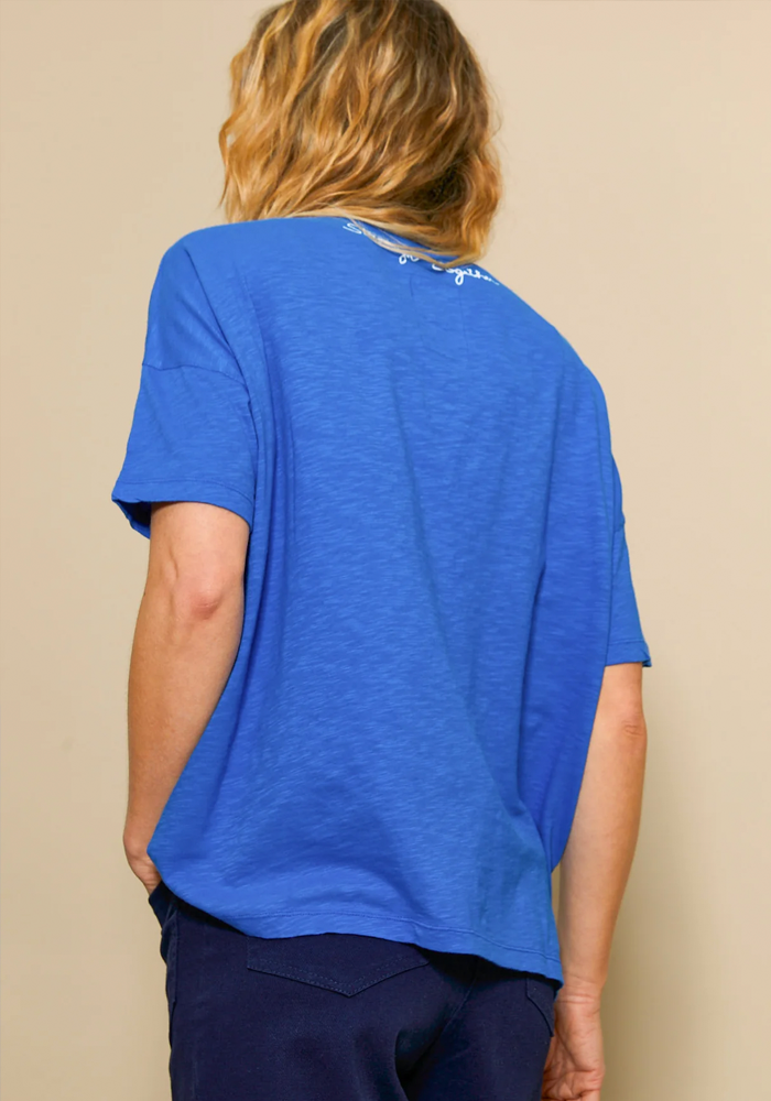 T-shirt Bleu Vero x Veronika Loubry - One Tee