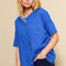 T-shirt Bleu x Veronika Loubry Jeudi