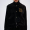 Dav Black Velvet Teddy Jacket