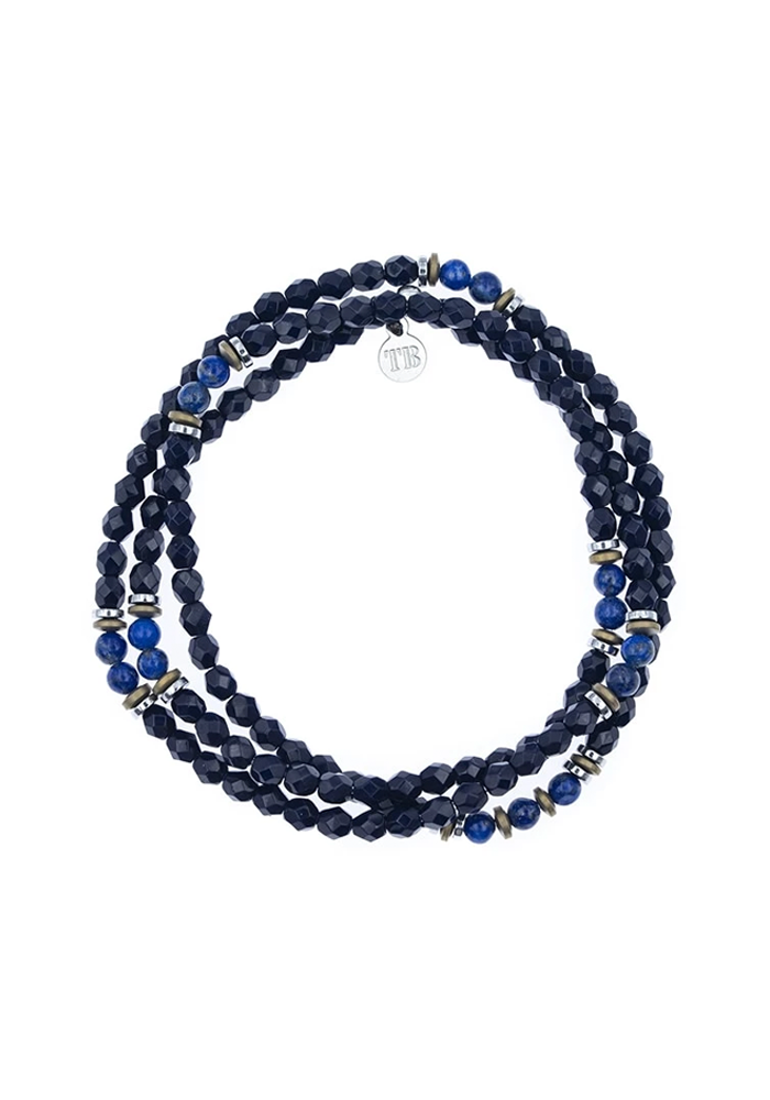 Bracelet 3 Tours Ou Collier Gentleman Navy - Têtes Blondes