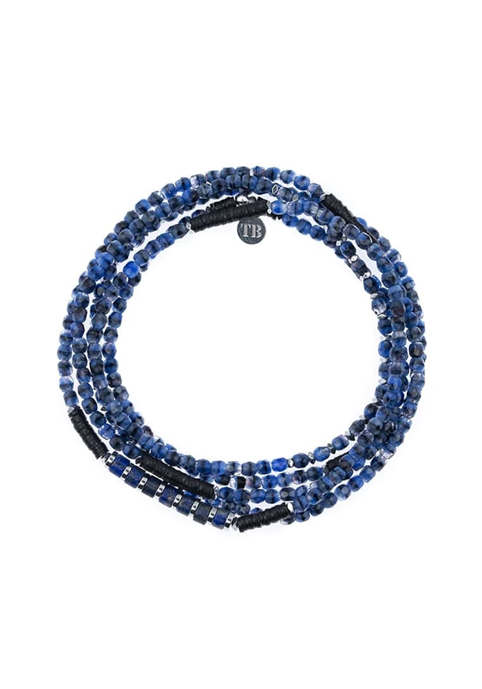 Bracelet 5 Tours Ou Sautoir Gentleman Denim - Têtes Blondes