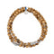 Bracelet 3 Tours Ou Collier Gentleman Caramel Et Silver