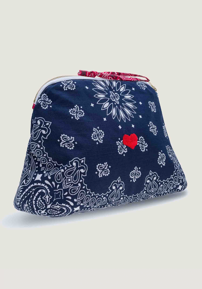 Trousse De Toilette Bandana Navy Real Red - Call It By Your Name