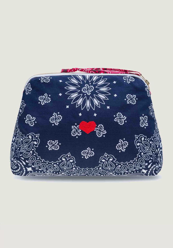 Trousse De Toilette Bandana Navy Real Red - Call It By Your Name