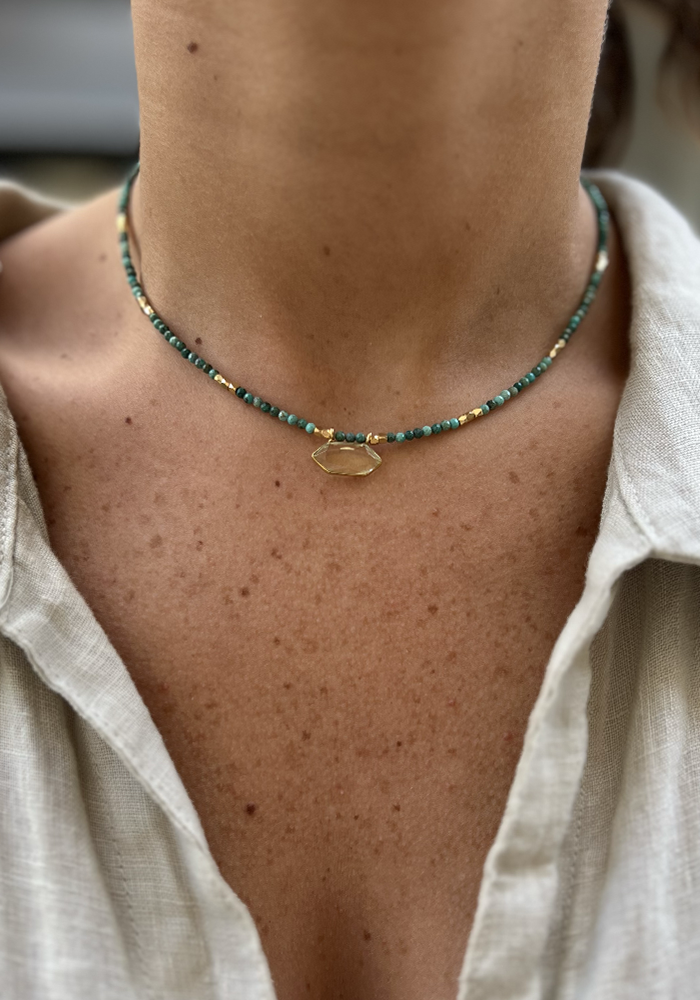 Choker Hexa Turquoise - Hanka Ïn 