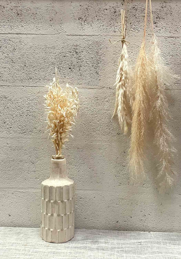 Vase Facette En Papier Mâché - Blush Sélection Décoration