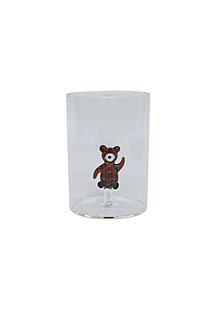 Verre Avec Ourson En 3D - Blush Sélection Décoration