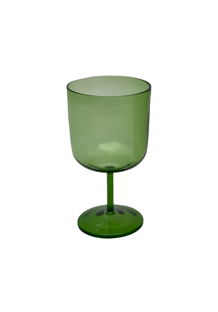 Verre À Pied Grand Modèle Vert - Bazar De Luxe