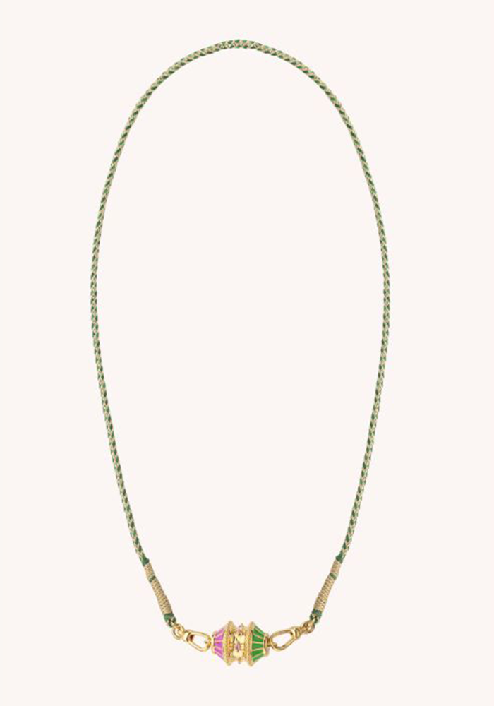 Collier Big Talisman Fushia/Green - Mya Bay 