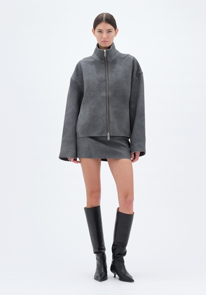 Veste Bonded Leather Grise - Remain