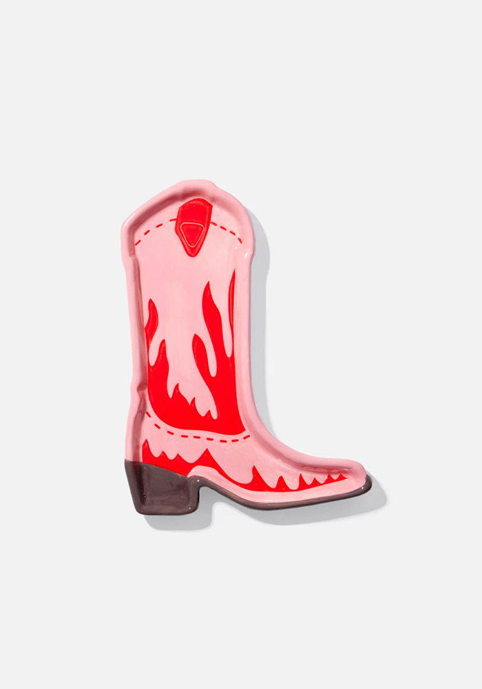 Vide Poche Cowboy Boots Rose Et Rouge - DOIY Design