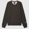 Sudadera Ancha De Cuello Redondo Negro Jaspeado 