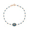Bracelet Poisson Ange Or Rose Et Résines Bleu Céleste 17 cm