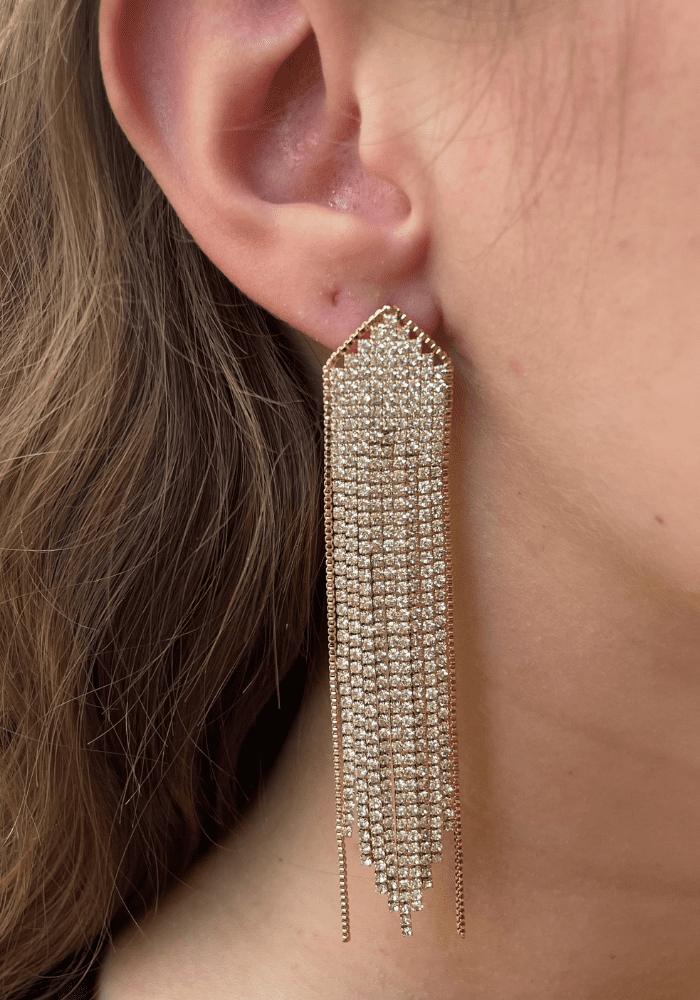 Boucles D'Oreilles Madison Bordeaux Et Doré