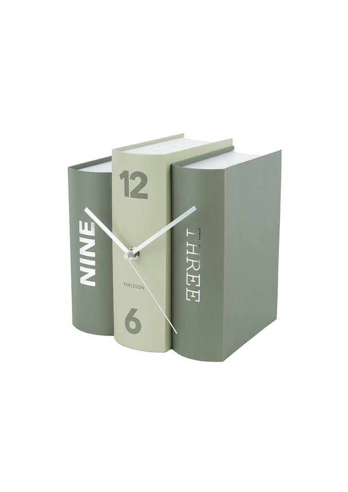  Pendule De Table "Clock Book" Vert