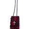 Arizona Long Necklace In Red Cross Leather