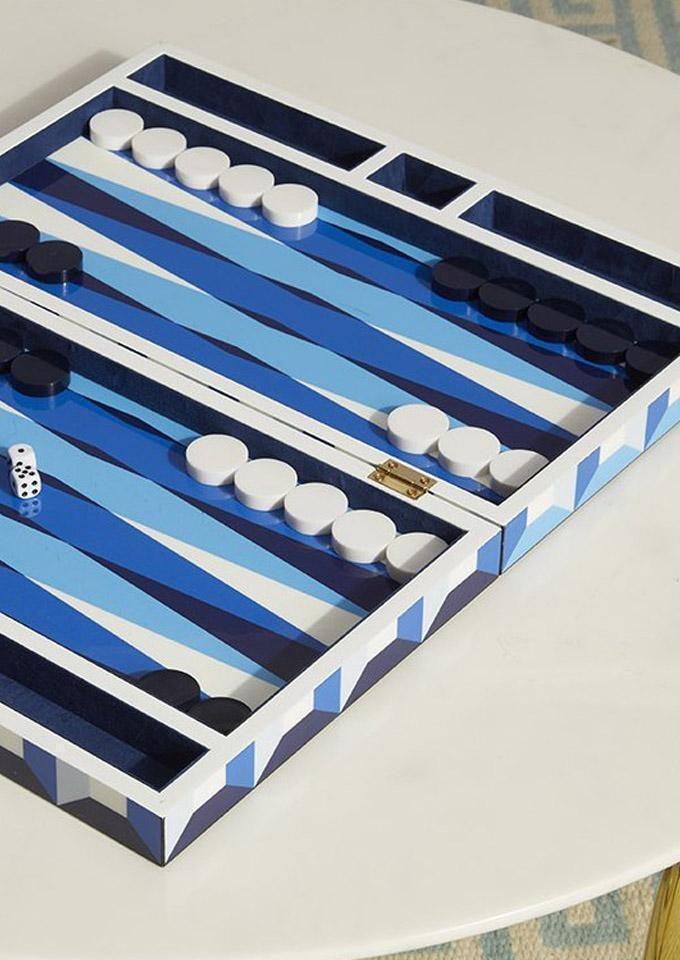  Jeu "Backgammon Sorrento" Bleu