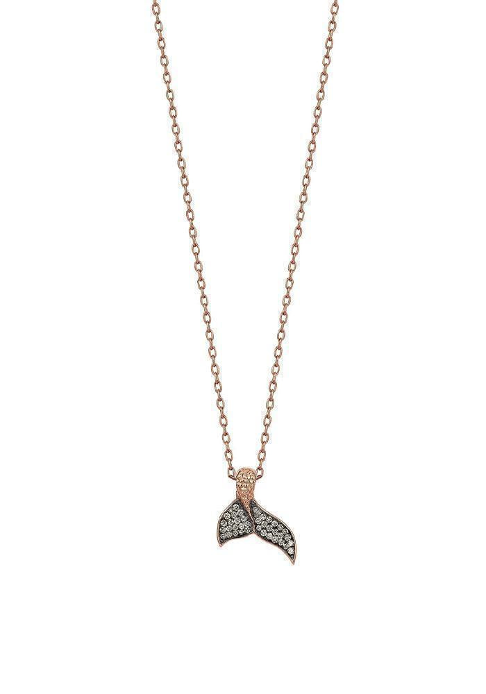 Collier Orca Or Rose Et Diamants Champagne - Kismet By Milka