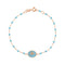 Angel Fish Bracelet Rose Gold And Turquoise Resins 17 cm