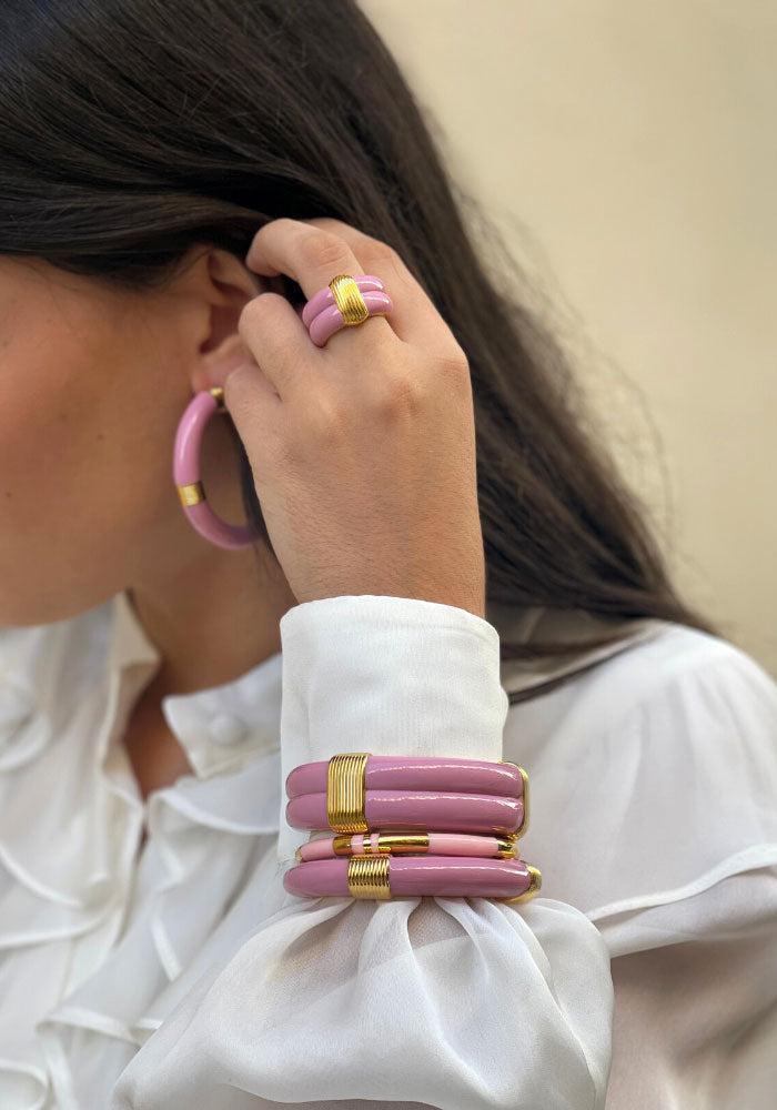 Katt Pink Bangle Pink October Aur lie Bidermann