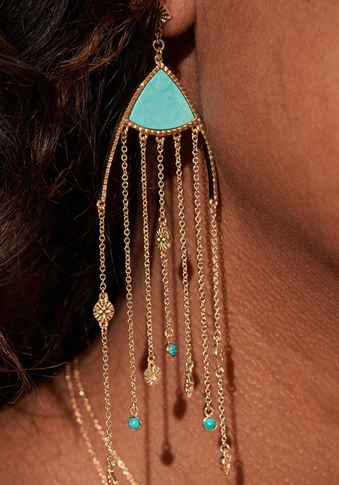 Boucles D'oreilles Mina Turquoise - Be Maad