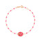 Rose Bracelet In Rose Gold And Neon Pink Resins 17cm