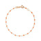 Bracelet Classique Gigi Or Rose Et Résines Orange Fluo 17cm