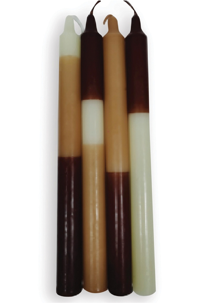 Set de 4 bougies cierges marrons - Blush Selection