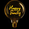 Happy Family Amber Glass Bulb