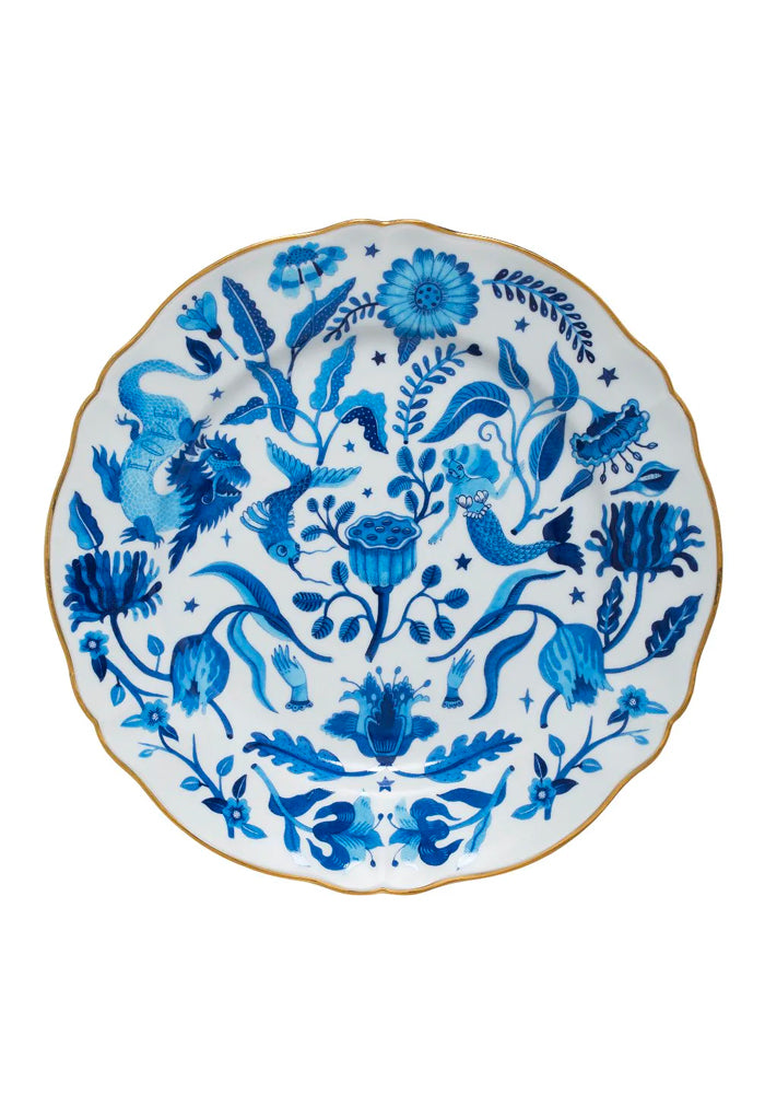 All Over Blu Porcelain Plate