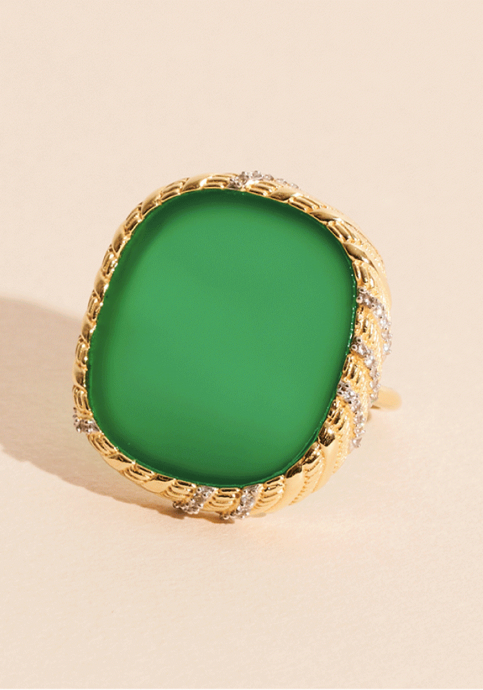 Bague Dona Onyx Vert - Be Maad