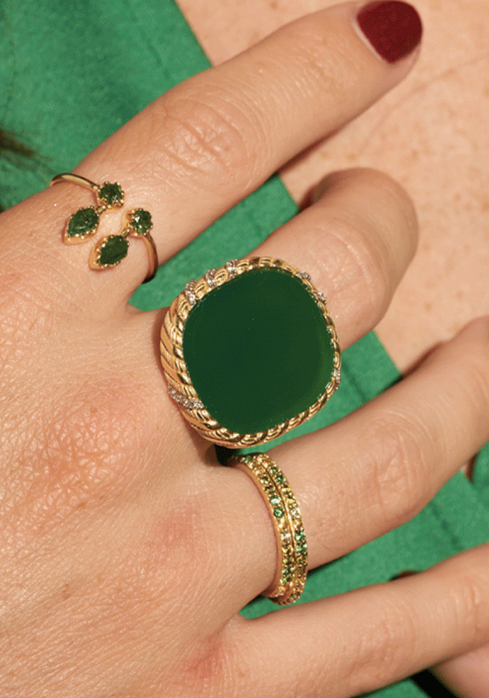 Bague Dona Onyx Vert - Be Maad