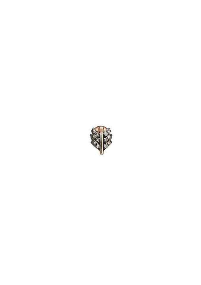  Boucle D'Oreille "Mini Quill" Diamants Champagnes