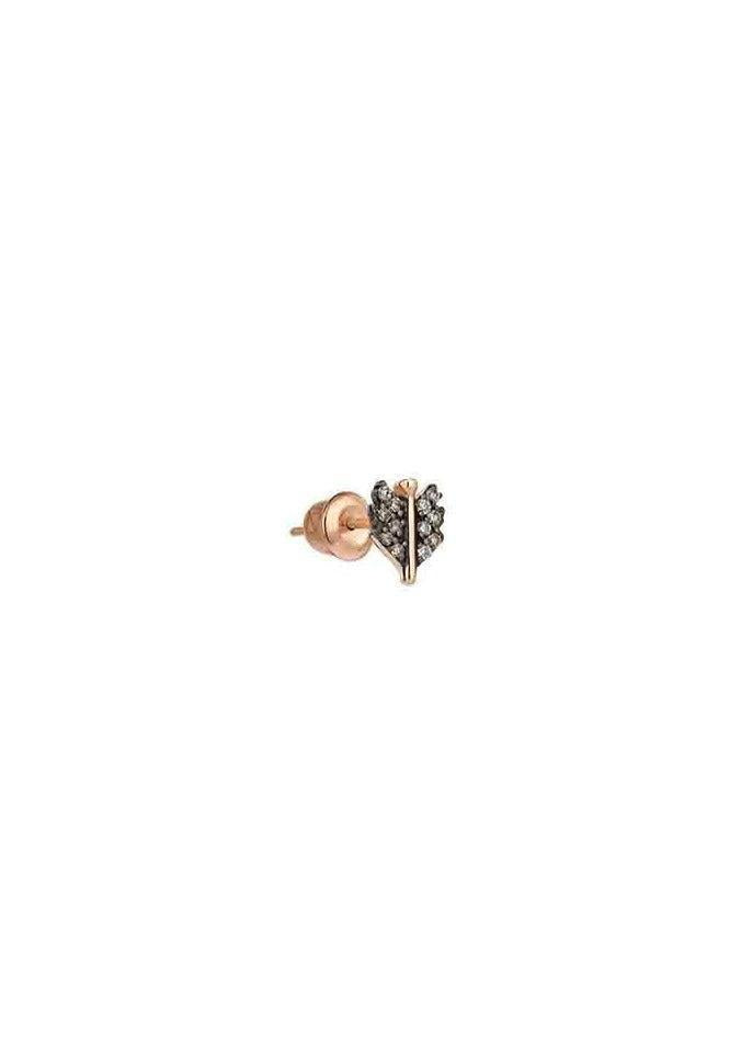  Boucle D'Oreille "Mini Quill" Diamants Champagnes