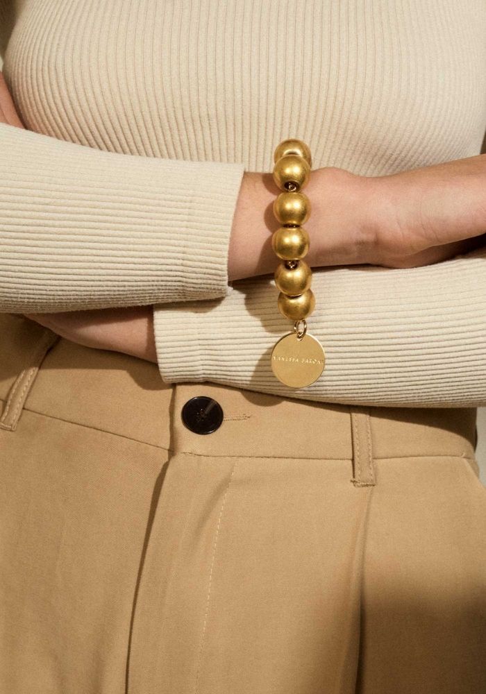 Bracelet Beads Multi Boules Gold Vintage - Vanessa Baroni