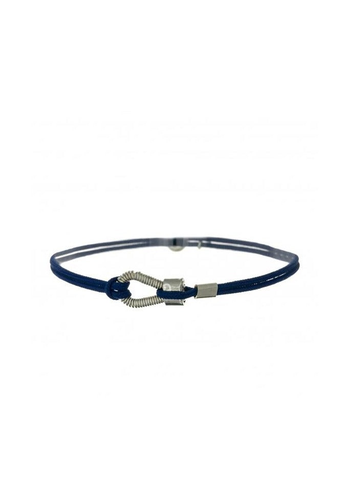  Bracelet "Me" Corde De Basse & Cordon Bleu Marine