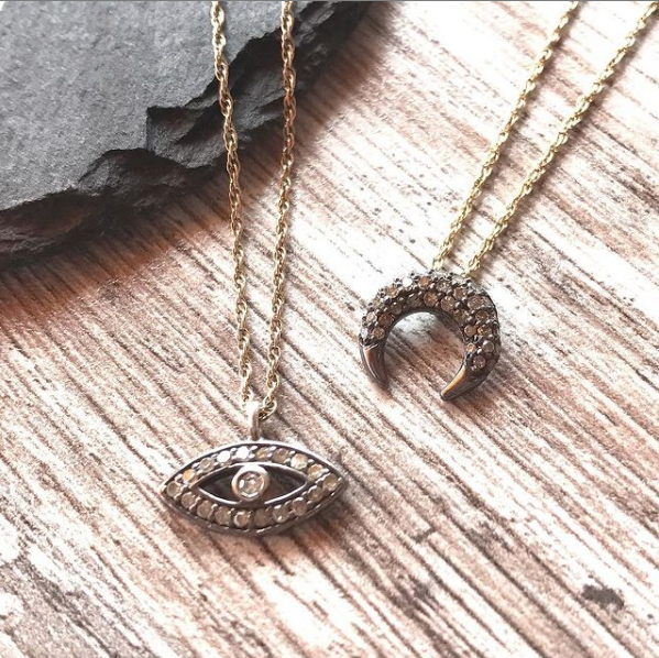  Collier "Cala Oeil" Diamants Bruts