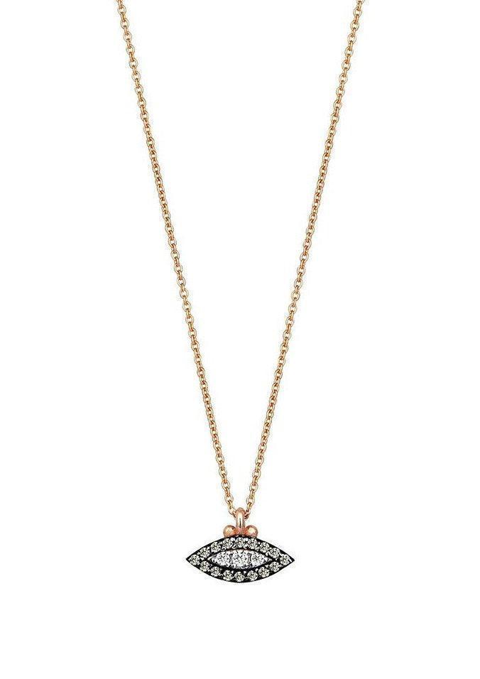  Collier "10Th Eye Haven" Or Rose 14 Carats Diamants