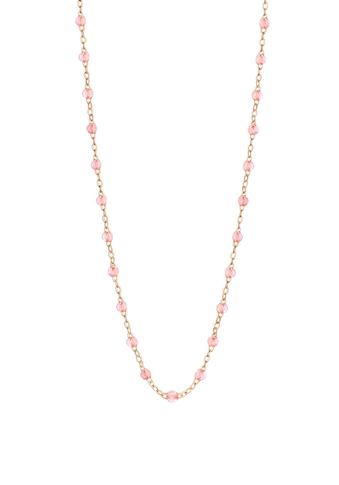Collar Clásico Gigi Oro Rosa Y Resinas Rosé 50cm