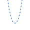 Collier Classique Gigi Or Blanc Et Résines Bleu 42 cm