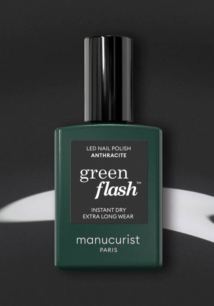 Vernis A Ongles GREEN FLASH Anthracite - Manucuriste