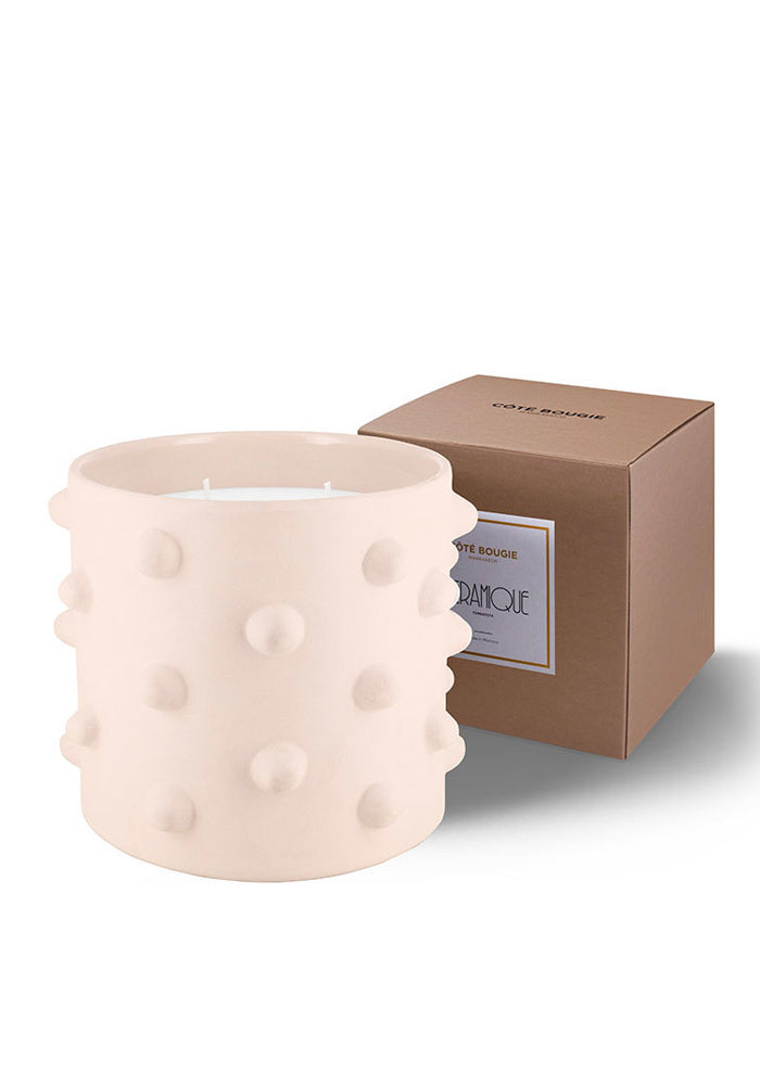 Itto Powdered Pink Clay Candle Large Model