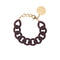 Matt Aubergine Flat Chain Bracelet